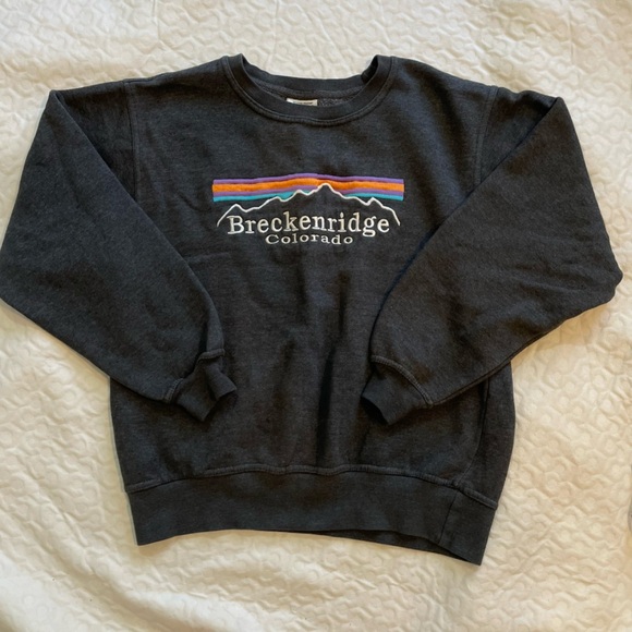 Breckenridge Colorado Mountains Sweatshirt Women’s Small Gray Graphic Cozy - Picture 1 of 7
